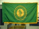 sewn flag with pole hem